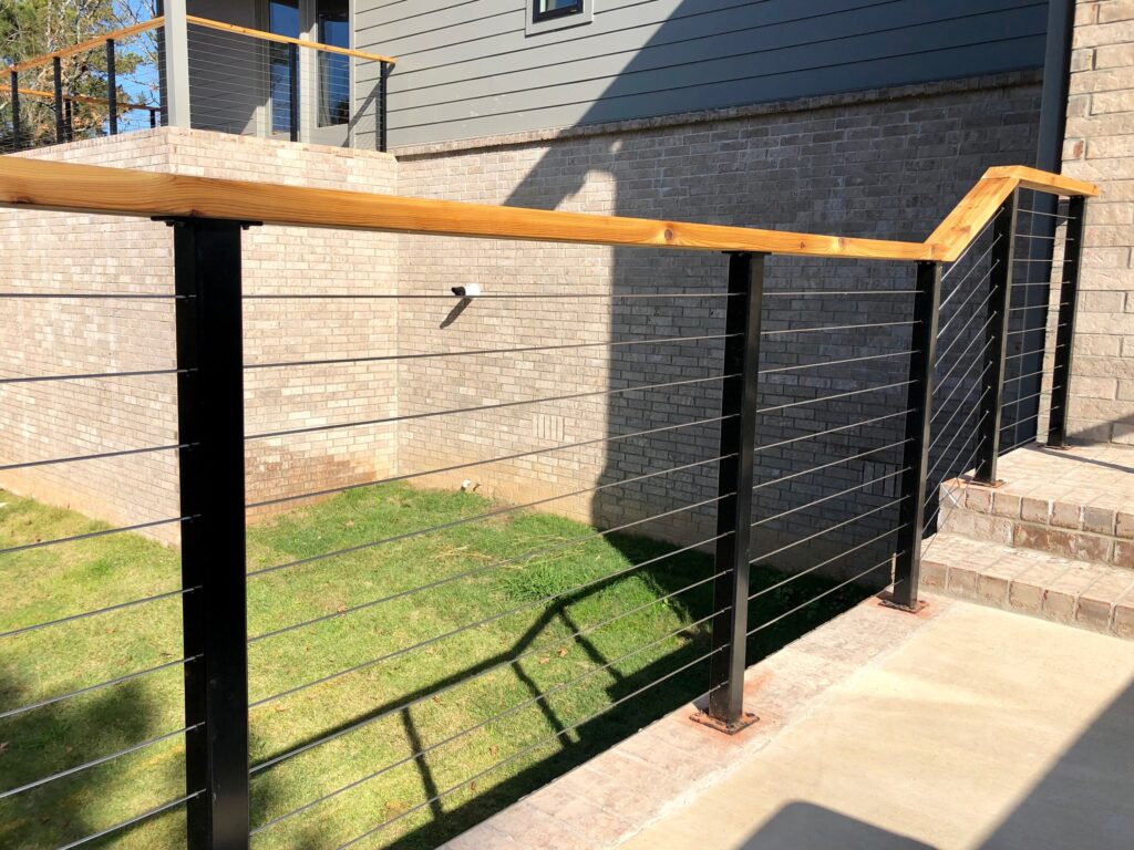 Cable Railing with Cedar Top
