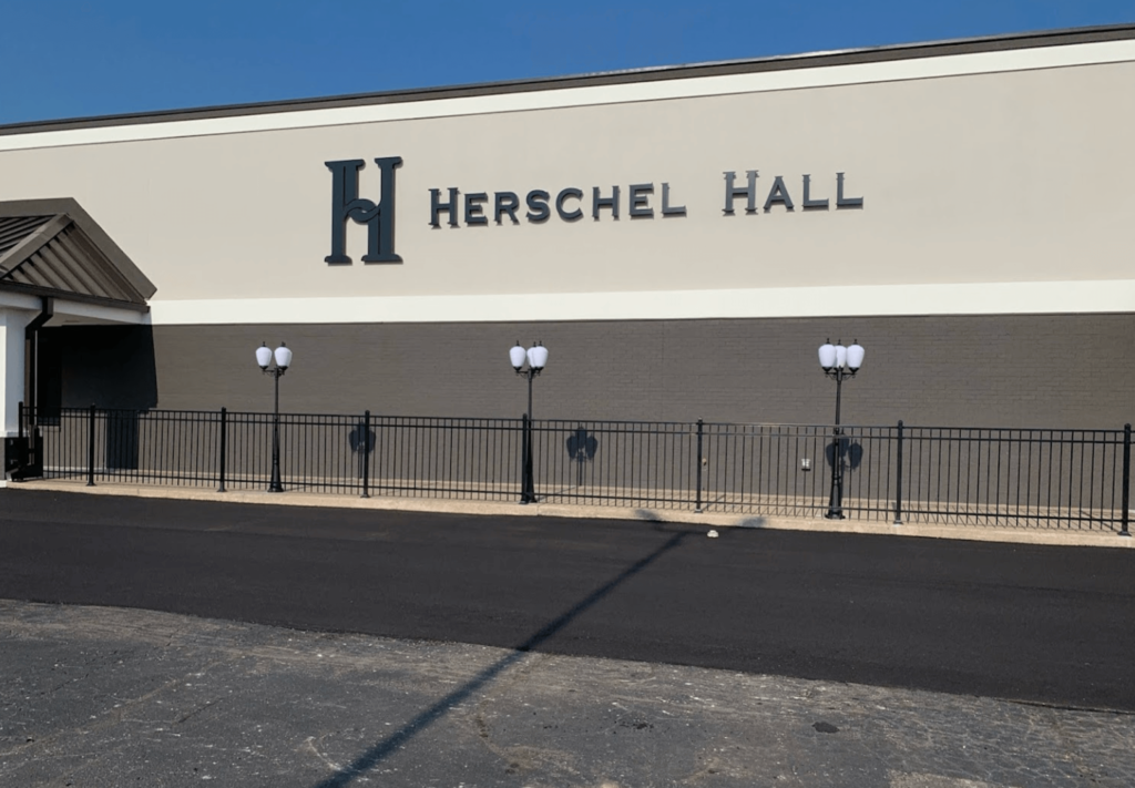 Steel Fence in front of commercial property in Greenbrier